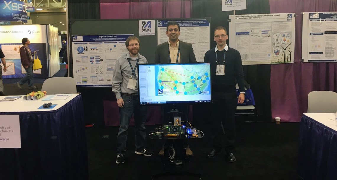 The lab's ESnet OSCARS demonstration at the UMass Lowell booth, SC15